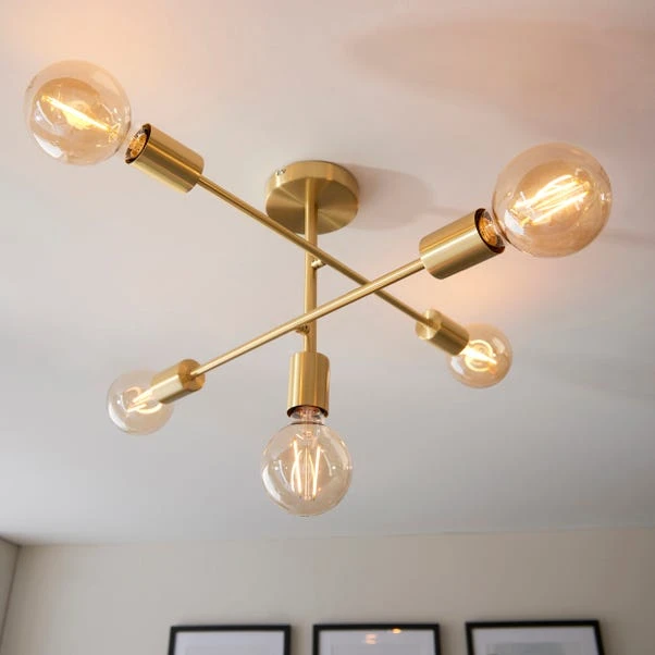 Vogue Ryker 5 Light Semi Flush Ceiling Light 4 Vogue Ryker 5 Light Semi Flush Ceiling Light - Image 4