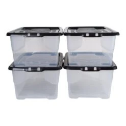 Set Of 4 Strata 42L Curve Storage Box With Lids -ELEND SHOP 30879160 alt02