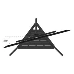 Tiga Black Metal Tripod TV Unit For TVs Up To 65" -ELEND SHOP 30879513 alt05