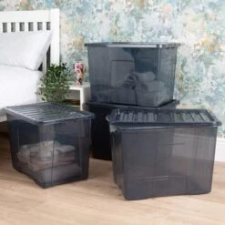 Wham Crystal Set Of 4 Storage Boxes & Lids -ELEND SHOP 30880218