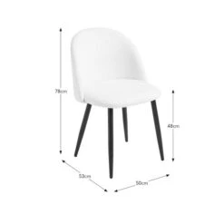 Astrid Dining Chair, Ivory Boucle -ELEND SHOP 30882611 alt09