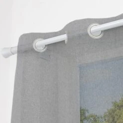 No Drills Trumpet Extendable Metal Eyelet Curtain Pole -ELEND SHOP 30883265 alt02