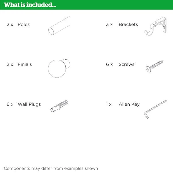 Oslo Extendable Metal Eyelet Curtain Pole 12 Oslo Extendable Metal Eyelet Curtain Pole - Image 12