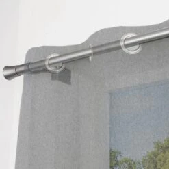 No Drills Trumpet Extendable Metal Eyelet Curtain Pole -ELEND SHOP 30883291 alt04