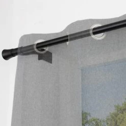No Drills Trumpet Extendable Metal Eyelet Curtain Pole -ELEND SHOP 30883351 alt04
