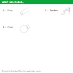 No Drills Trumpet Extendable Metal Eyelet Curtain Pole -ELEND SHOP 30883351 alt09