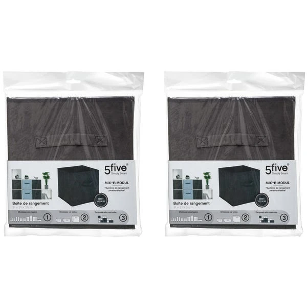 Mix And Modul Set Of 2 Velvet Cube Storage Boxes 2 Mix And Modul Set Of 2 Velvet Cube Storage Boxes - Image 2