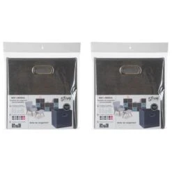 Mix And Modul Set Of 2 Linen Effect Cube Storage Boxes 27 Mix And Modul Set Of 2 Linen Effect Cube Storage Boxes -ELEND SHOP 30885516 alt01