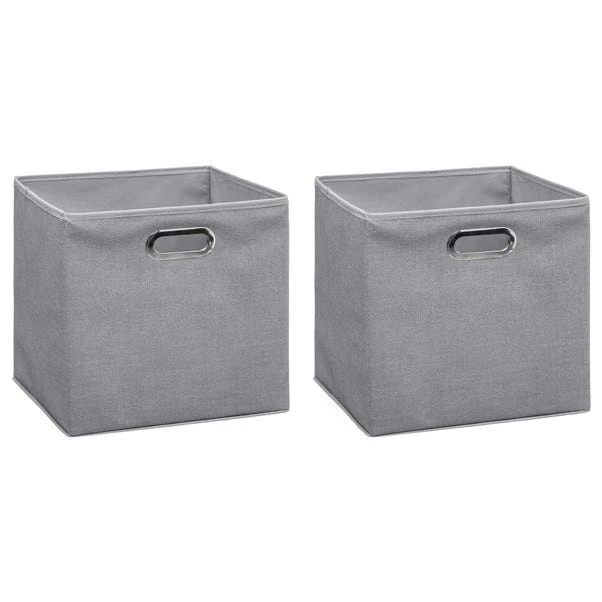 Mix And Modul Set Of 2 Linen Effect Cube Storage Boxes 6 Mix And Modul Set Of 2 Linen Effect Cube Storage Boxes - Image 6