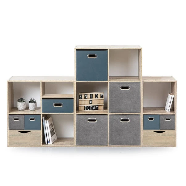 Mix And Modul Set Of 2 Linen Effect Cube Storage Boxes 9 Mix And Modul Set Of 2 Linen Effect Cube Storage Boxes - Image 9