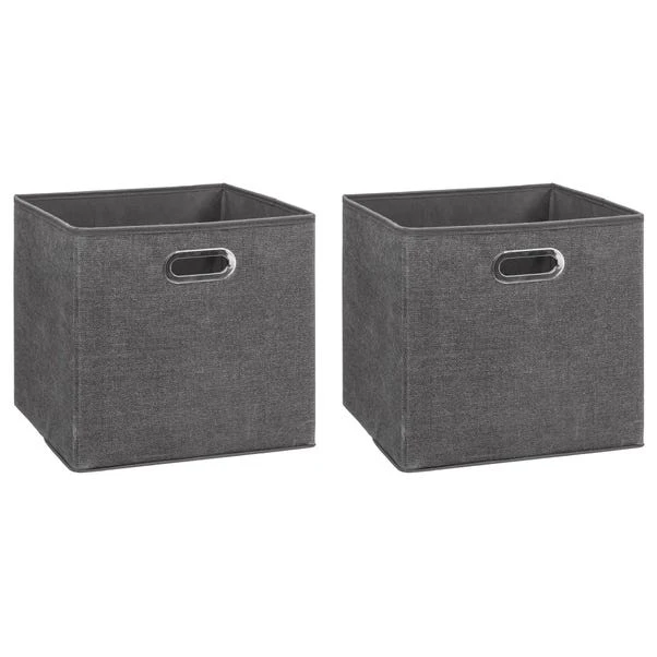 Mix And Modul Set Of 2 Linen Effect Cube Storage Boxes 14 Mix And Modul Set Of 2 Linen Effect Cube Storage Boxes - Image 14