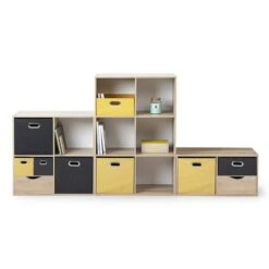 Mix And Modul Set Of 2 Linen Effect Cube Storage Boxes 33 Mix And Modul Set Of 2 Linen Effect Cube Storage Boxes -ELEND SHOP 30885519 alt03