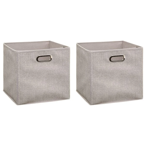 Mix And Modul Set Of 2 Linen Effect Cube Storage Boxes 3 Mix And Modul Set Of 2 Linen Effect Cube Storage Boxes - Image 3