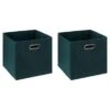 Mix And Modul Set Of 2 Linen Effect Cube Storage Boxes