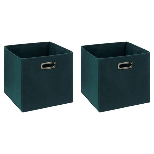 Mix And Modul Set Of 2 Linen Effect Cube Storage Boxes 1 Mix And Modul Set Of 2 Linen Effect Cube Storage Boxes