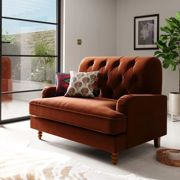 Beatrice Buttoned Velvet Snuggle Chair 17 Beatrice Buttoned Velvet Snuggle Chair - Image 17