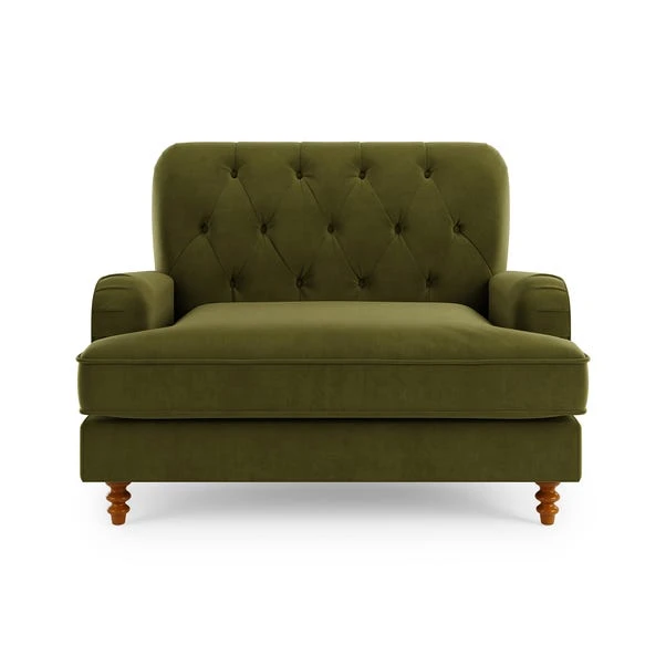 Beatrice Buttoned Velvet Snuggle Chair 14 Beatrice Buttoned Velvet Snuggle Chair - Image 14