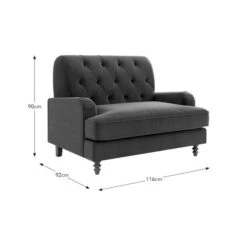 Beatrice Buttoned Velvet Snuggle Chair 35 Beatrice Buttoned Velvet Snuggle Chair -ELEND SHOP 30887233 alt09