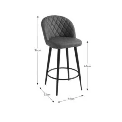Astrid Bar Stool, Faux Leather -ELEND SHOP 30888789 alt09