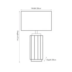 Lushan Scalloped Ceramic Table Lamp -ELEND SHOP 30889357 alt04