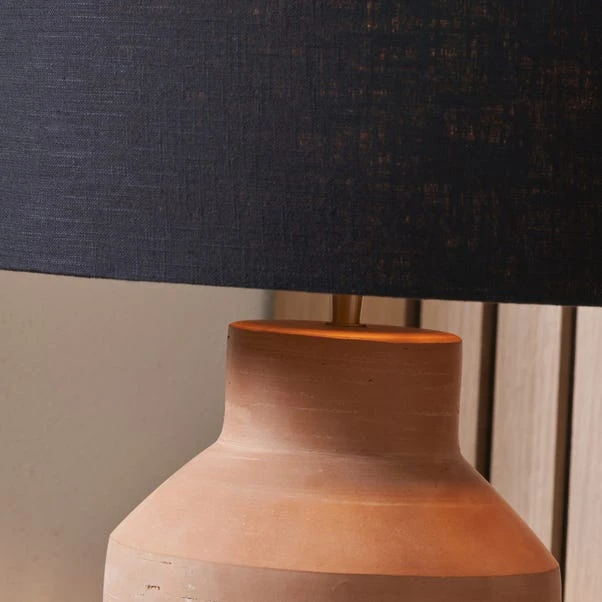 Inna Urn Terracotta And Linen Table Lamp 9 Inna Urn Terracotta And Linen Table Lamp - Image 9