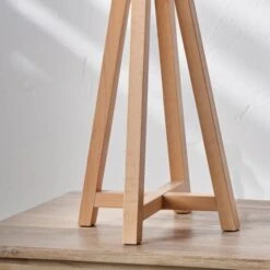 Whitby Wood Tapered 4 Post Linen Table Lamp 21 Whitby Wood Tapered 4 Post Linen Table Lamp -ELEND SHOP 30889394 alt01