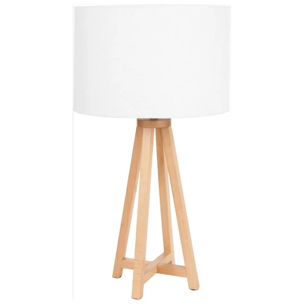 Whitby Wood Tapered 4 Post Linen Table Lamp 11 Whitby Wood Tapered 4 Post Linen Table Lamp - Image 11