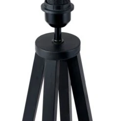 Whitby Wood Tapered 4 Post Linen Table Lamp 18 Whitby Wood Tapered 4 Post Linen Table Lamp -ELEND SHOP 30889395 alt02