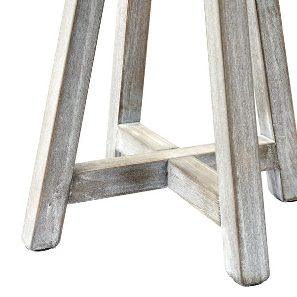 Whitby Wood Tapered 4 Post Linen Table Lamp 4 Whitby Wood Tapered 4 Post Linen Table Lamp - Image 4