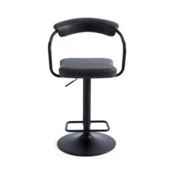 Houston Adjustable Height Swivel Bar Stool, Faux Leather -ELEND SHOP 30889725 alt05