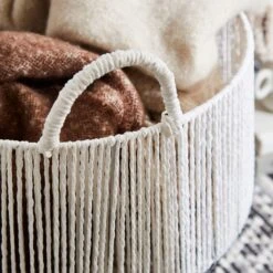 Block Colour Hand Knitted Storage Basket -ELEND SHOP 30890660 alt01