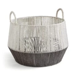 Block Colour Hand Knitted Storage Basket -ELEND SHOP 30890660 alt02