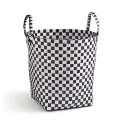 Checkered Plastic Storage Basket -ELEND SHOP 30890664 alt02