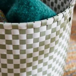 Checkered Plastic Storage Basket -ELEND SHOP 30890665 alt01