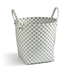 Checkered Plastic Storage Basket -ELEND SHOP 30890665 alt02