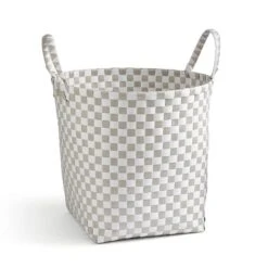 Checkered Plastic Storage Basket -ELEND SHOP 30890666 alt02