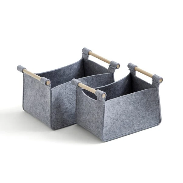 Set Of 2 Felt Fabric Storage Box 6 Set Of 2 Felt Fabric Storage Box - Image 6
