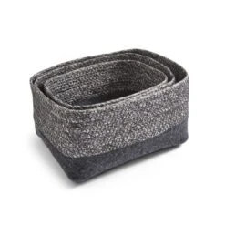 Set Of 3 Monochrome Industrial Baskets 8 Set Of 3 Monochrome Industrial Baskets -ELEND SHOP 30891246 alt03