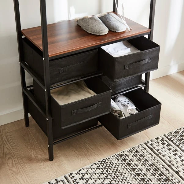 Clothes Rail With Fabric Drawers 2 Clothes Rail With Fabric Drawers - Image 2