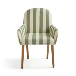 Agnes Carver Dining Chair, Olive Green Striped Fabric 10 Agnes Carver Dining Chair, Olive Green Striped Fabric -ELEND SHOP 30891291 alt06