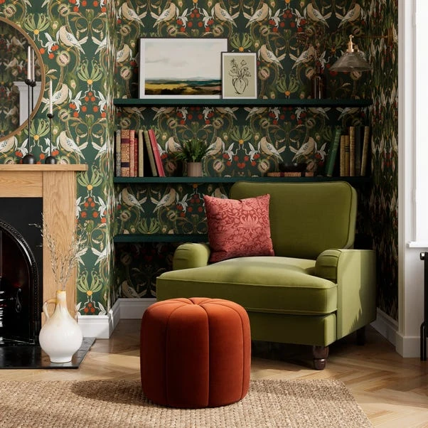 Pumpkin Velvet Footstool 7 Pumpkin Velvet Footstool - Image 7