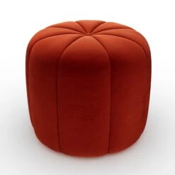 Pumpkin Velvet Footstool 22 Pumpkin Velvet Footstool -ELEND SHOP 30891422 alt04
