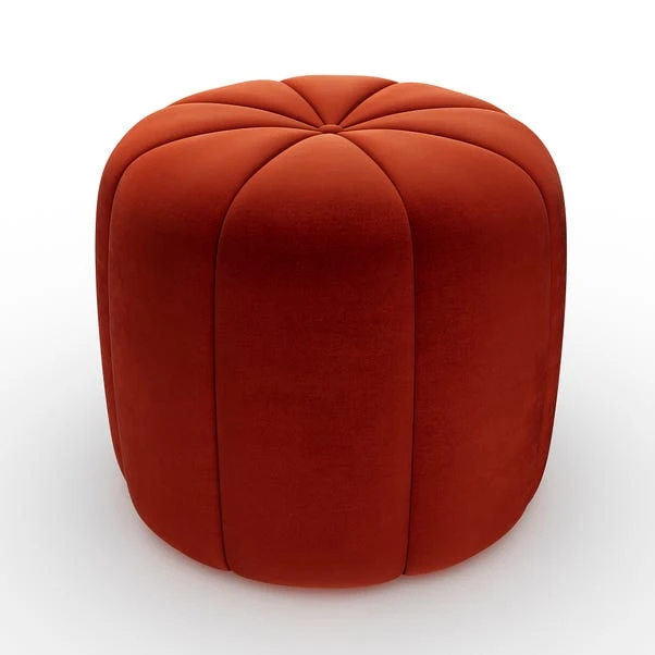 Pumpkin Velvet Footstool 11 Pumpkin Velvet Footstool - Image 11