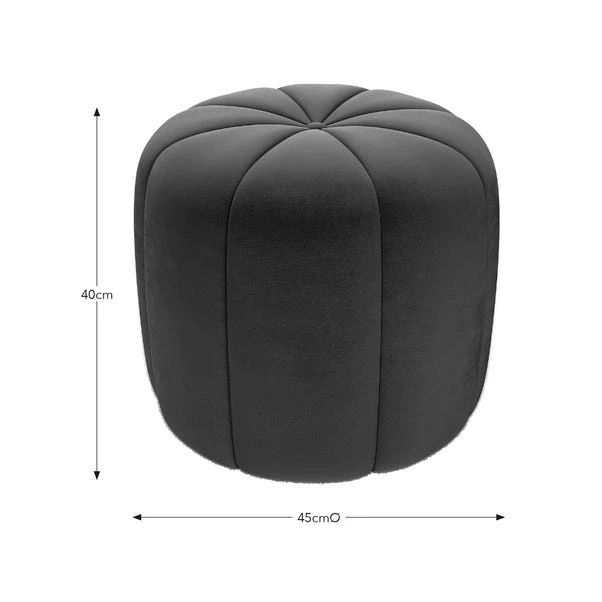 Pumpkin Velvet Footstool 12 Pumpkin Velvet Footstool - Image 12