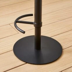 Jesper Adjustable Height Bar Stool, Charcoal Faux Leather -ELEND SHOP 30891491 alt03