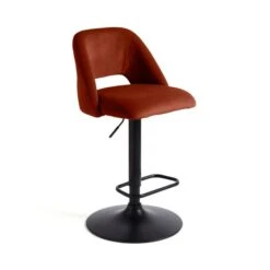 Jonas Adjustable Height Bar Stool, Velvet -ELEND SHOP 30892018 alt04