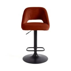 Jonas Adjustable Height Bar Stool, Velvet -ELEND SHOP 30892018 alt05