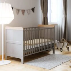 Little Acorns Classic Oak Effect Cot Bed -ELEND SHOP 30892436