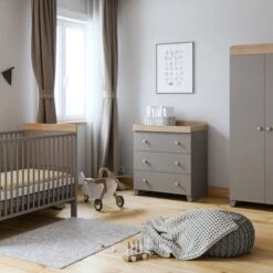 Little Acorns Classic Oak Effect Cot Bed -ELEND SHOP 30892436 alt04