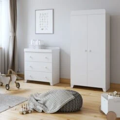 Little Acorns Classic 3 Drawer Chest And Wardrobe Nursery Set -ELEND SHOP 30892452